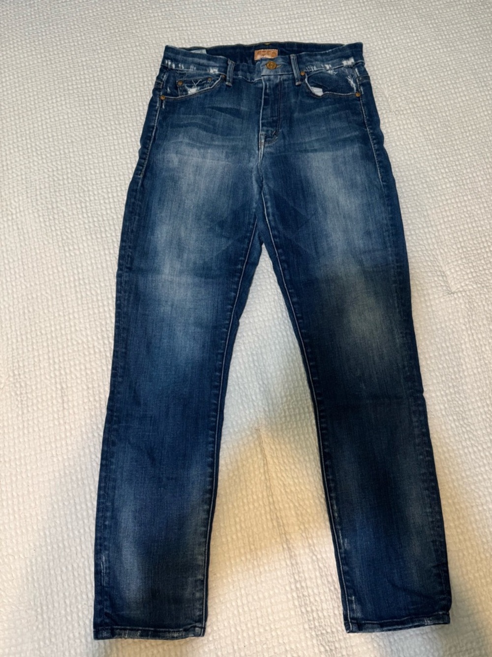 MOTHER high waisted cropped jeans